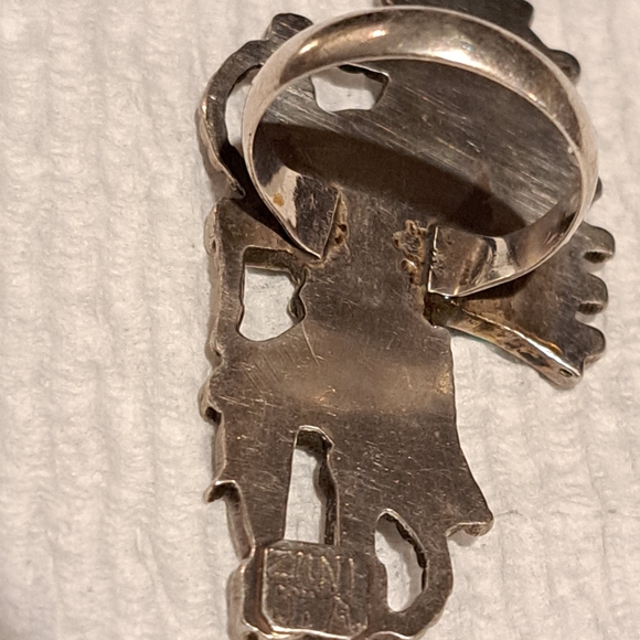 Zuni Inlay Chief/Dancer Ring - Picture 10 of 10